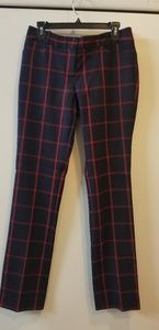Red and blue checkered pants